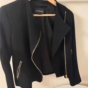 Club Monaco Black Blazer with Gold Zippers